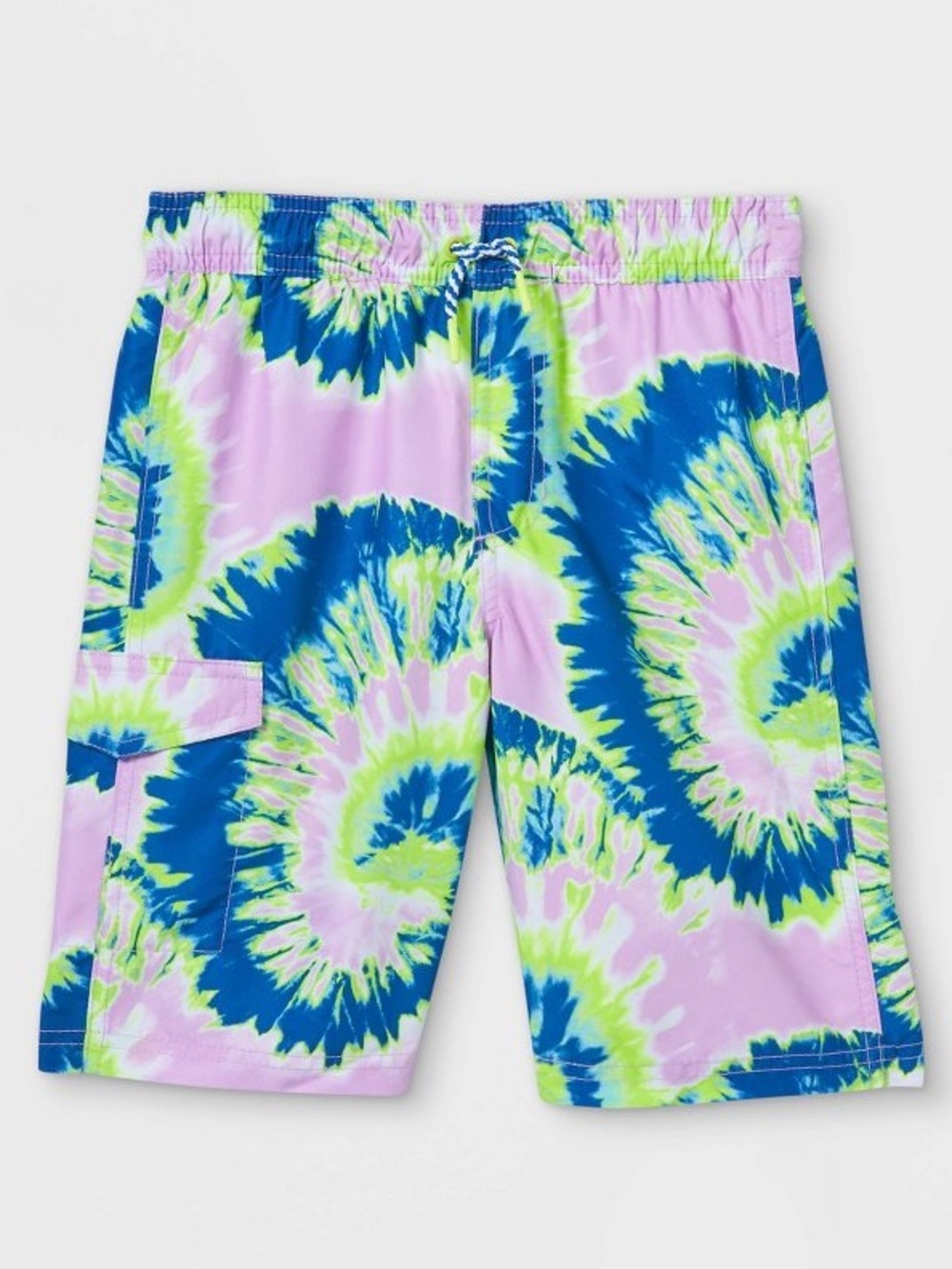 Cat & Jack Boy’s Colorful Tie Dye Swim Trunks Cargo Pocket Size XLarge 14/16